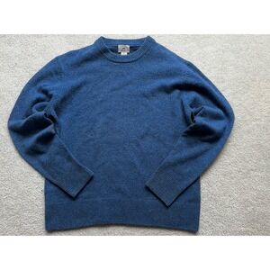 H&M MEN 100% Wool REGULAR FIT TEXTURED-KNIT JUMPER Round Neck Size M Blue